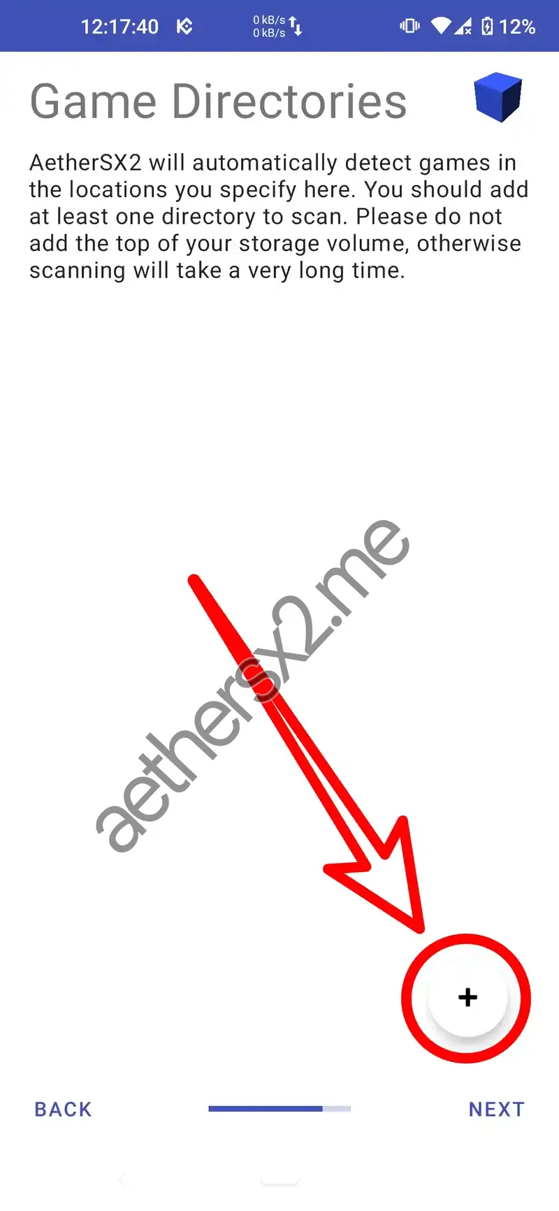 Step 7 AetherSX2 Installation - Add game directory