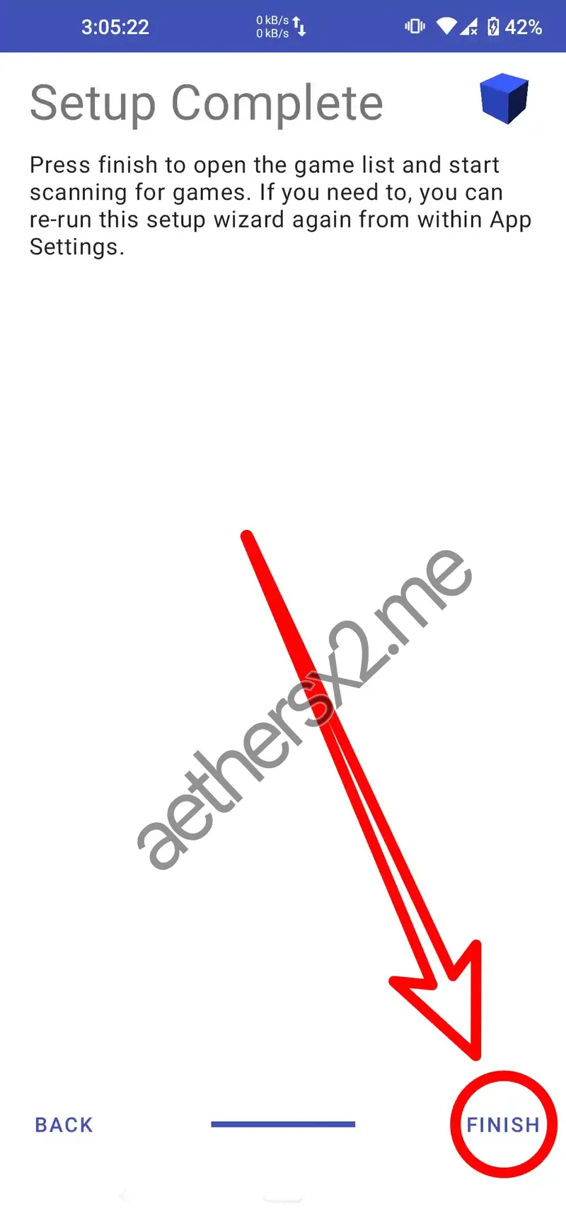 Step 10 AetherSX2 Installation - Finish setup